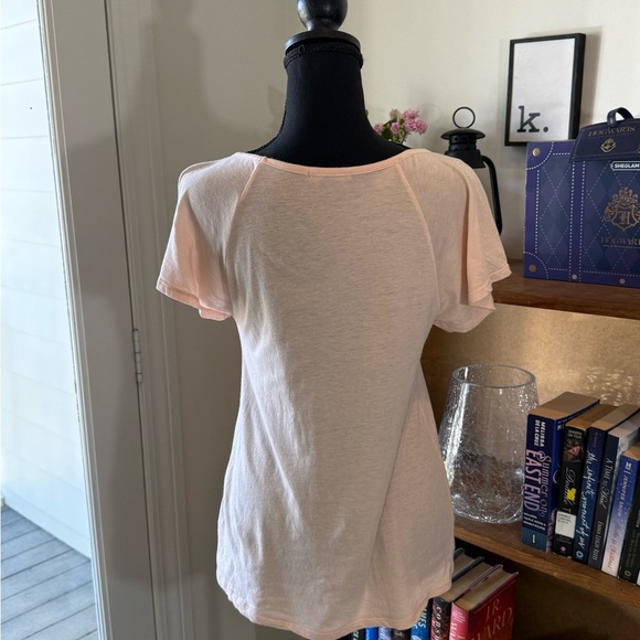 GAP Orange Ruched Short Sleeve Blouse - Picture 3 of 6